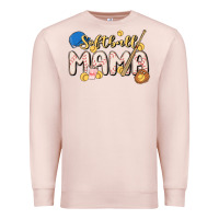 Pale Pink softball MAMA Premium Sweatshirt - MaliasSmallBusiness
