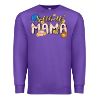 Purple softball MAMA Premium Sweatshirt - MaliasSmallBusiness
