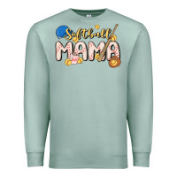 Seafoam softball MAMA Premium Sweatshirt - MaliasSmallBusiness