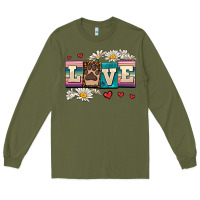 Army Green love dog Long Sleeve Tee - AdoDesignShop