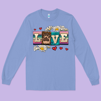Love Dog Long Sleeve Tee Designed By Adodesignshop
