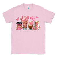 Bubblegum Pink floral coffee cups Classic Tee - JahusDesignShop