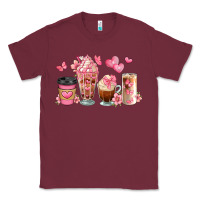 Burgundy floral coffee cups Classic Tee - JahusDesignShop