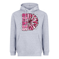 Heather Grey senior 2024 pink cheer Heavyweight Hoodie - MaliasSmallBusiness