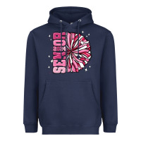 Navy senior 2024 pink cheer Heavyweight Hoodie - MaliasSmallBusiness