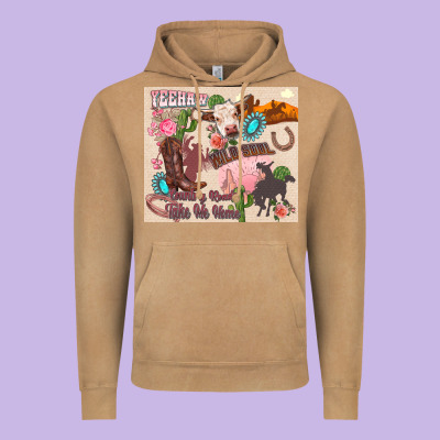 Yeehaw Western Vintage Hoodie Designed By Zillion Design Studio
