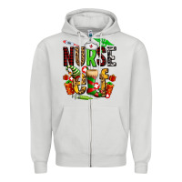 Dove Grey nurse elf Zipper Hoodie - AdoDesignShop
