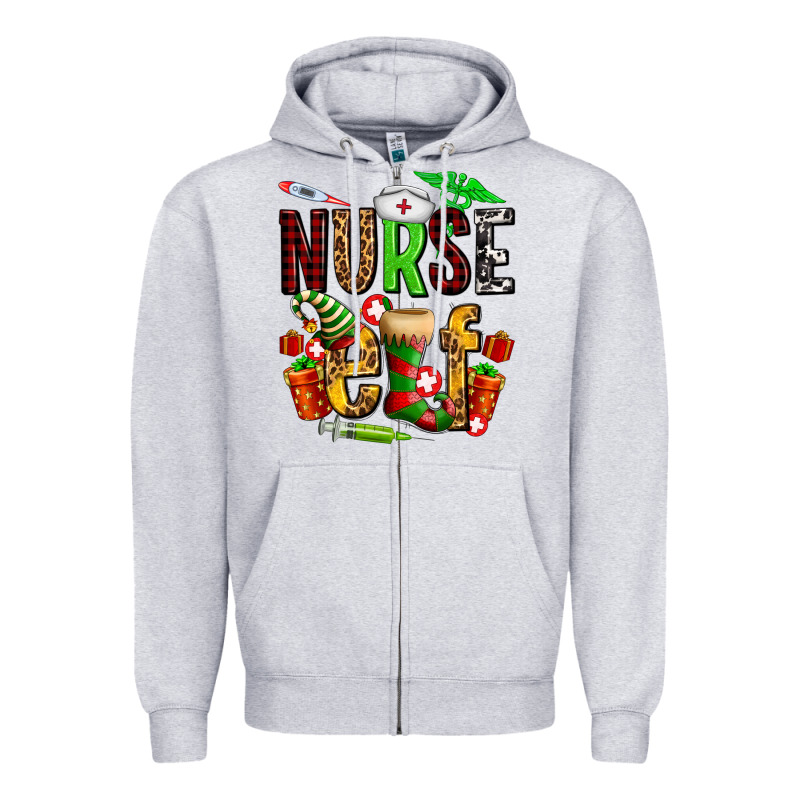 Nurse Elf Zipper Hoodie by AdoDesignShop | Teevron