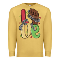 Antique Gold love juneteenth Premium Sweatshirt - MaliasSmallBusiness