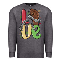 Charcoal Heather love juneteenth Premium Sweatshirt - MaliasSmallBusiness