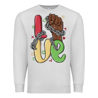Dove Grey love juneteenth Premium Sweatshirt - MaliasSmallBusiness