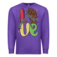 Purple love juneteenth Premium Sweatshirt - MaliasSmallBusiness