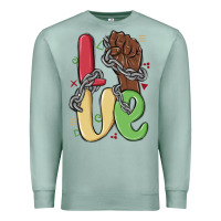 Seafoam love juneteenth Premium Sweatshirt - MaliasSmallBusiness