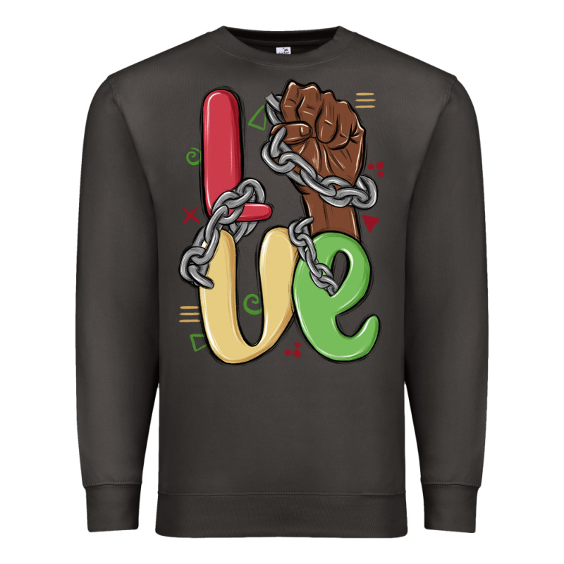 Love Juneteenth Premium Sweatshirt by MaliasSmallBusiness | Teevron