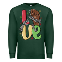 Sports Green love juneteenth Premium Sweatshirt - MaliasSmallBusiness