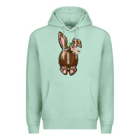 Seafoam American Football Easter Bunny Premium Hoodie - BundleAndBundleShop