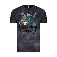 Cloud Black respiratory therapist Vintage Tee - BarkalooDesign