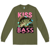 Army Green kiss my bass Long Sleeve Tee - JahusDesignShop