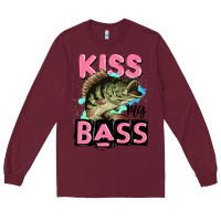 Burgundy kiss my bass Long Sleeve Tee - JahusDesignShop