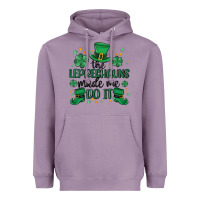 Lavender the leprechauns made me do it Heavyweight Hoodie - MaliasSmallBusiness