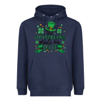 Navy the leprechauns made me do it Heavyweight Hoodie - MaliasSmallBusiness