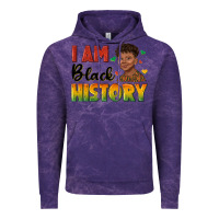 Cloud Purple i am black history with afro black boy Vintage Hoodie - texasbilliewilder