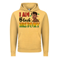 Vintage Mustard i am black history with afro black boy Vintage Hoodie - texasbilliewilder