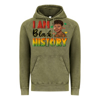 Vintage Olive i am black history with afro black boy Vintage Hoodie - texasbilliewilder