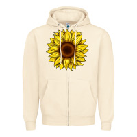 Sandshell sunflower Zipper Hoodie - Artiststas