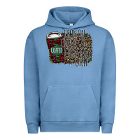 Pigment Pebble Blue I Run on Coffee and Christmas Cheer Urban Hoodie - Bettercallsaul
