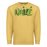 Antique Gold st patricks love nurse Premium Sweatshirt - MaliasSmallBusiness