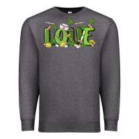 Charcoal Heather st patricks love nurse Premium Sweatshirt - MaliasSmallBusiness