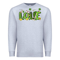 Heather Grey st patricks love nurse Premium Sweatshirt - MaliasSmallBusiness