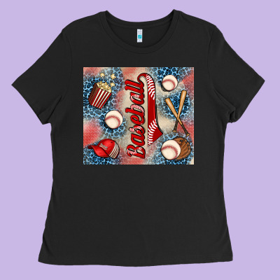 Baseball Ladies Tee Designed By Adodesignshop
