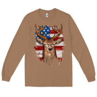 Toasted Coconut deer american flag Long Sleeve Tee - JahusDesignShop