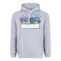 Heather Grey easter tractor boy Heavyweight Hoodie - MaliasSmallBusiness