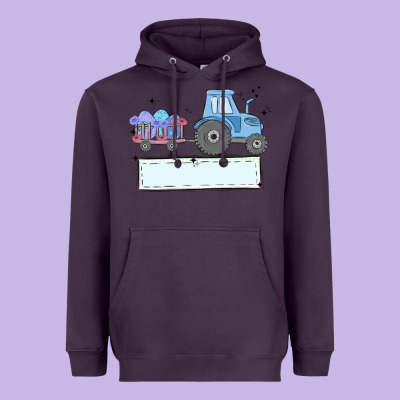 Easter Tractor Boy Heavyweight Hoodie Designed By Maliassmallbusiness