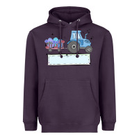 Plum easter tractor boy Heavyweight Hoodie - MaliasSmallBusiness