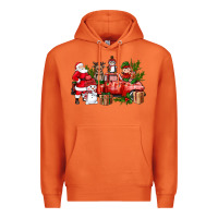 Carrot Santa Snowman Reindeer Penguin Elf Christmas Truck Premium Hoodie - BundleAndBundleShop