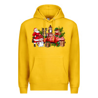 Lemon Santa Snowman Reindeer Penguin Elf Christmas Truck Premium Hoodie - BundleAndBundleShop