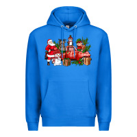 True Royal Santa Snowman Reindeer Penguin Elf Christmas Truck Premium Hoodie - BundleAndBundleShop