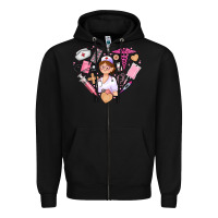 Black nurse and nurse element heart Zipper Hoodie - AdoDesignShop
