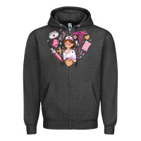 Charcoal Heather nurse and nurse element heart Zipper Hoodie - AdoDesignShop