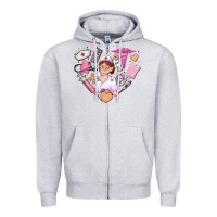Heather Grey nurse and nurse element heart Zipper Hoodie - AdoDesignShop