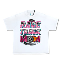 White race track mom Urban Heavy Tee - Zillion Design Studio