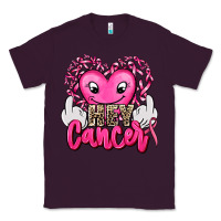 Plum hey cancer with middle fingers Classic Tee - AdoDesignShop