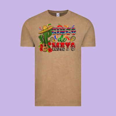 Cinco De Mayo Cactus Vintage Tee Designed By Zillion Design Studio