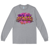 Heather Grey it's my birthday Long Sleeve Tee - AdoDesignShop