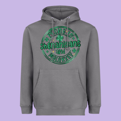Prone To Shenanigans And Malarkey Heavyweight Hoodie Designed By Maliassmallbusiness