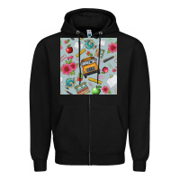Black school bus back to school seamless pattern Zipper Hoodie - BundleAndBundleShop